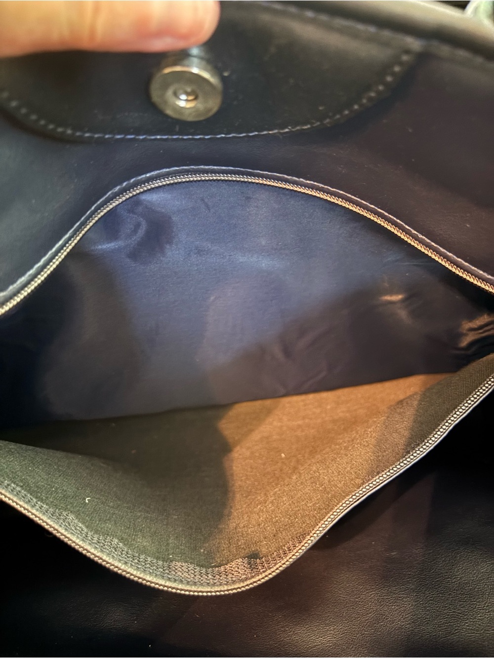 Rare Archival Vintage Longchamp Roseau Large Leather Tote Bag - As Is - Picture 13 of 16